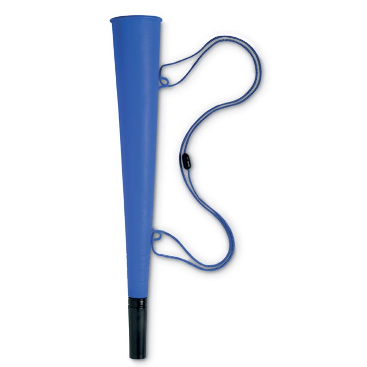 Vuvuzela, goarna, simpla pt stadion, petreceri, meeting-uri, albastra cu snur