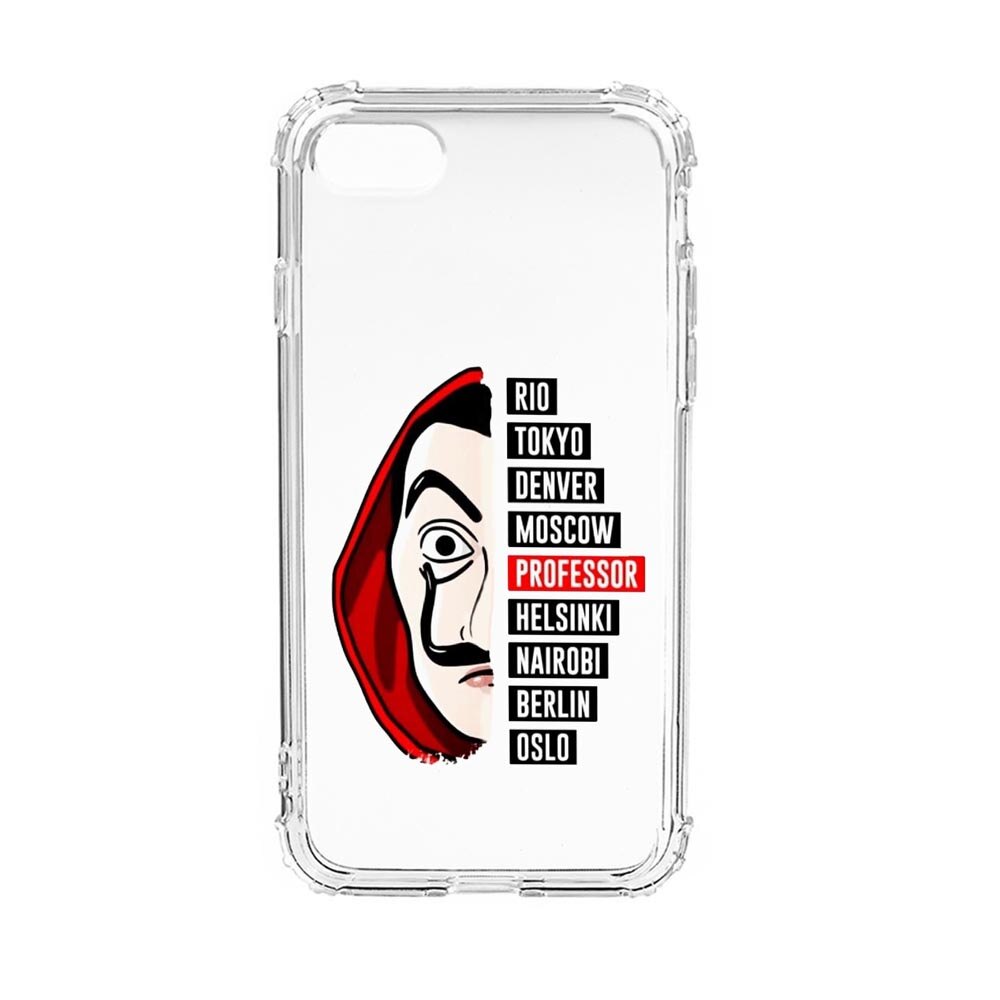 Husa Anti Shock, Compatibila Cu Apple iPhone SE 2 / iPhone 7 / iPhone 8, La Casa De Papel, Silicon Premium, Rezistenta, 302