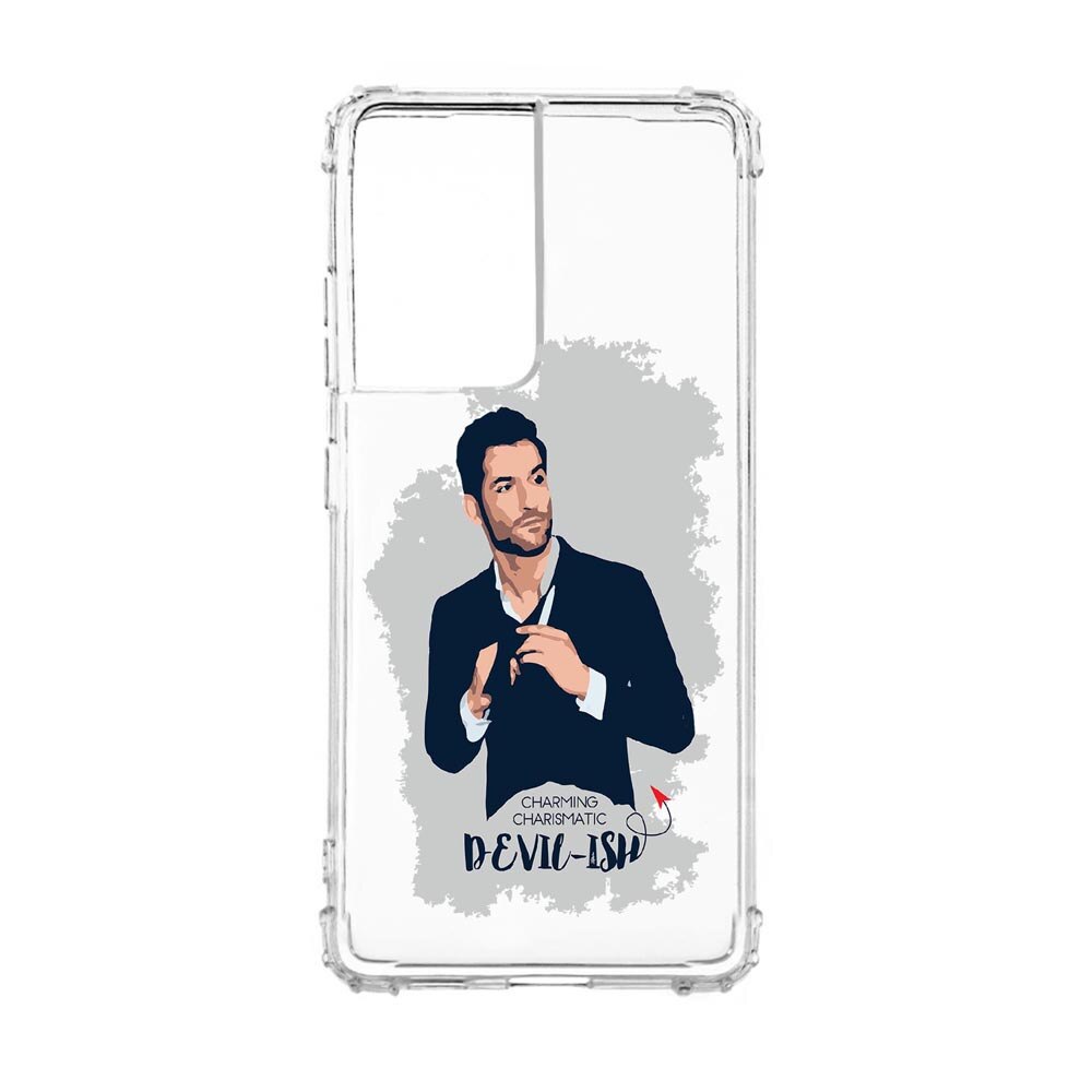 Husa Anti Shock, Compatibila Cu Samsung Galaxy S21 Ultra, Lucifer, Silicon Premium, Rezistenta, 299