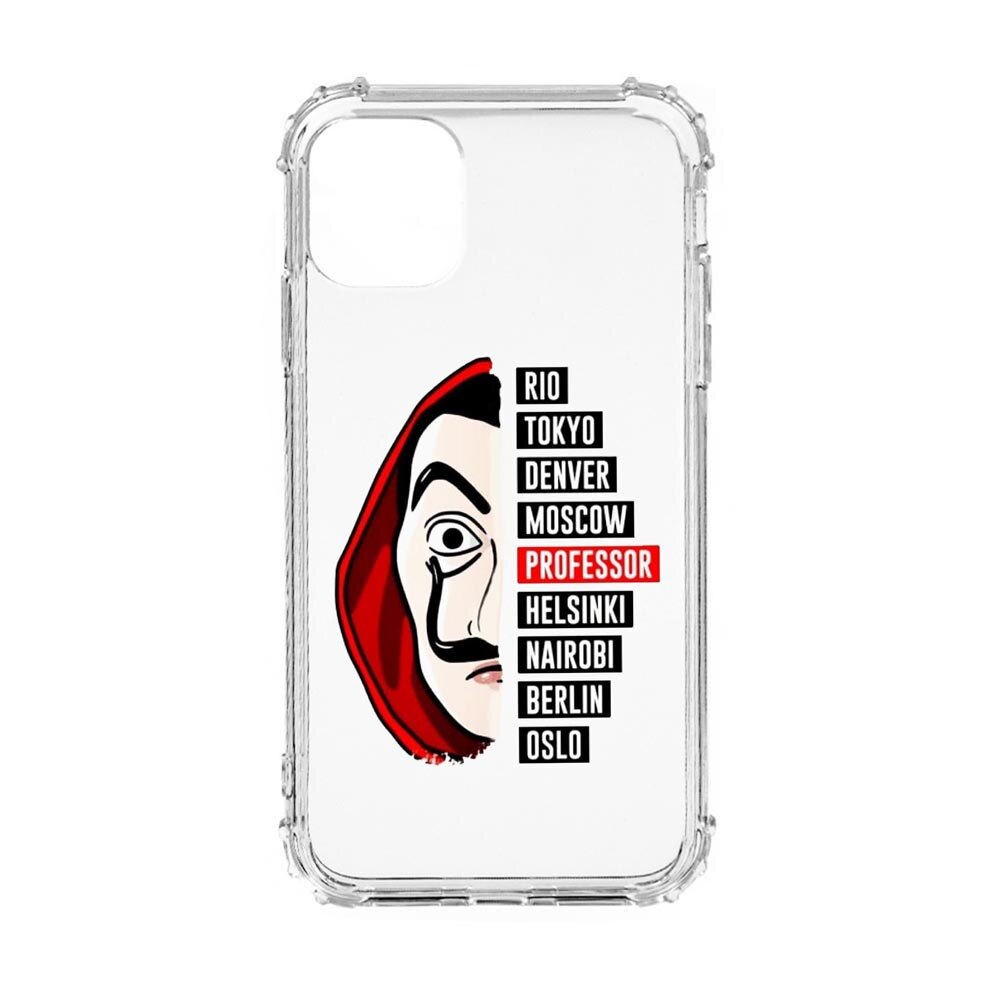 Husa Anti Shock, Compatibila Cu Apple iPhone 11, La Casa De Papel, Silicon Premium, Rezistenta, 302