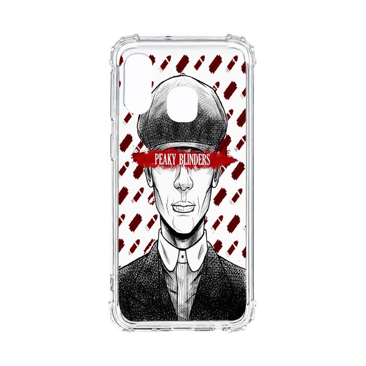 Husa Anti Shock, Compatibila Cu Samsung Galaxy A40, Peaky Blinders, Silicon Premium, Rezistenta, 380