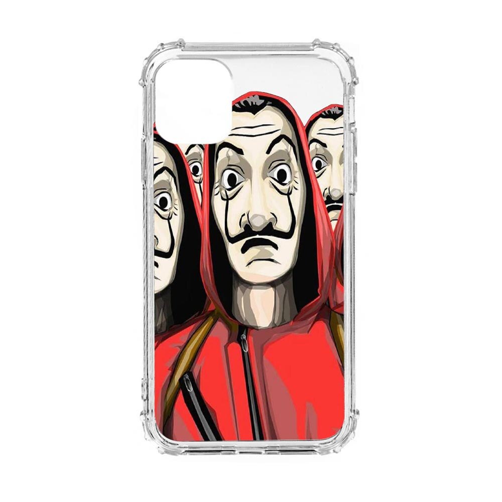 Husa Anti Shock, Compatibila Cu Apple iPhone 12, La Casa De Papel, Silicon Premium, Rezistenta, 390