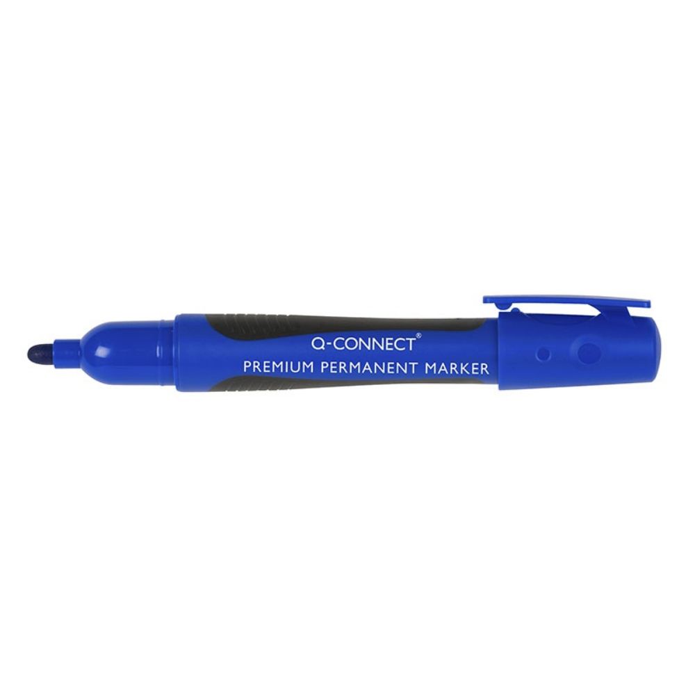 Set 10 Markere Permanente, Varf Rotund, Scriere 2-3 mm, Albastru