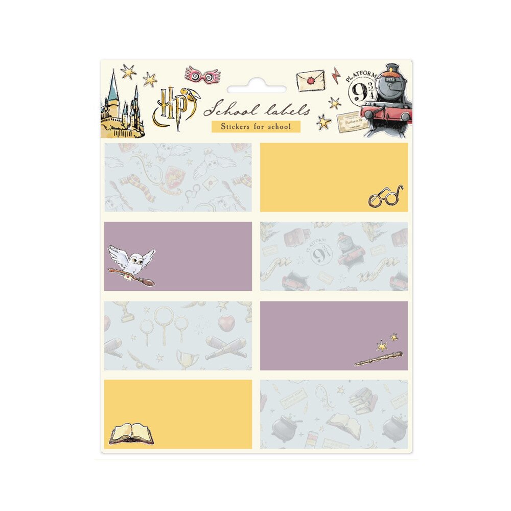 Set 16 etichete autodezive Harry Potter S, 8x4 cm ,pentru caiete, agende, calendare