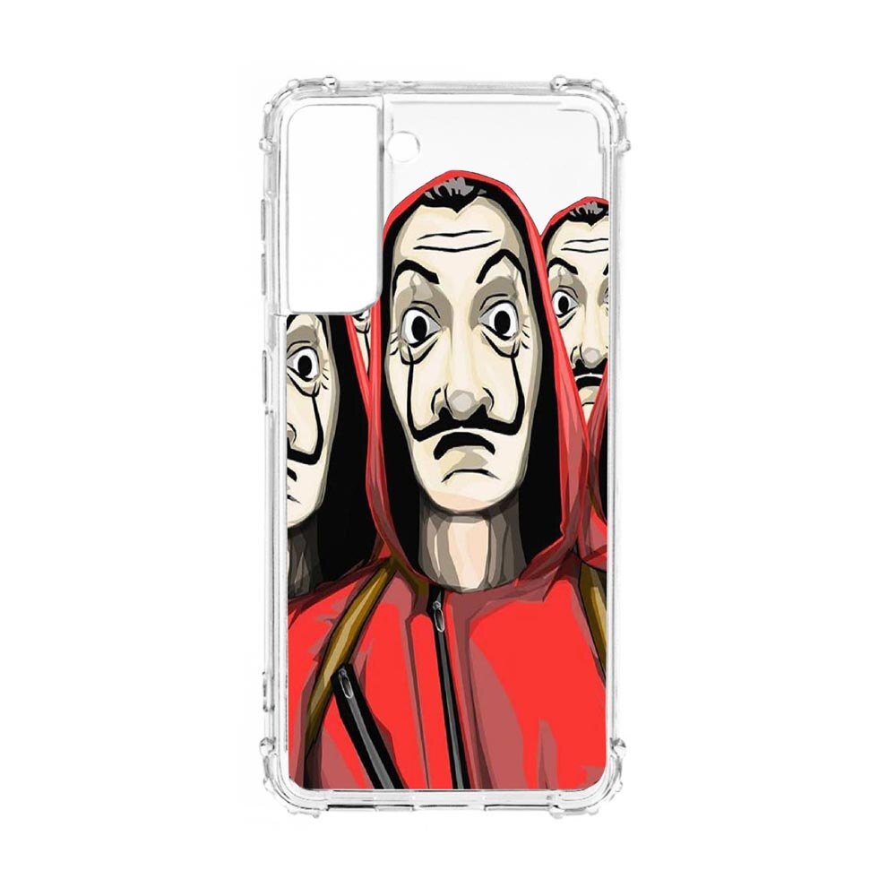 Husa Anti Shock, Compatibila Cu Samsung Galaxy S21, La Casa De Papel, Silicon Premium, Rezistenta, 390