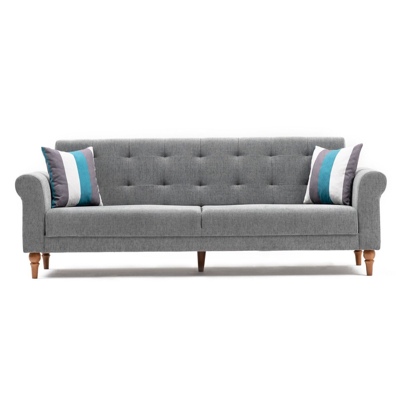 Canapea extensibila Asira, 223x81x83 cm, gri