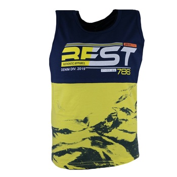 Tricou fara maneci pentru baieti Happy House HB-8231-2, Galben 122-128 cm Tricou fara maneci pentru baieti Happy House HB-8231-2, Galben 122-128 cm