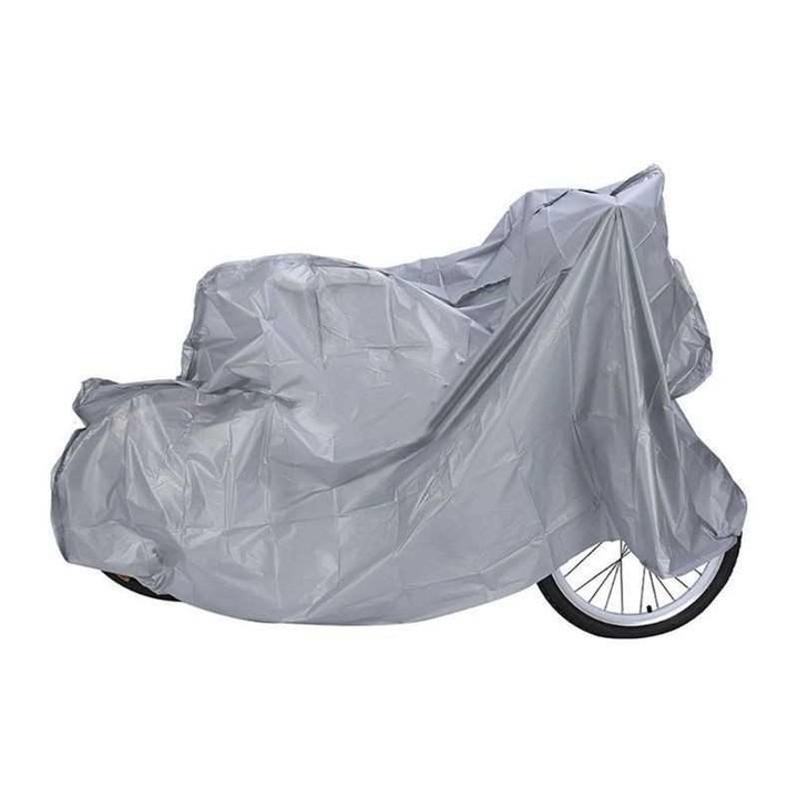 Husa motocicleta GREATON® rezistenta la apa, protectie impotriva ploii, razelor solare, prafului, dimensiune 130 x 230, gri
