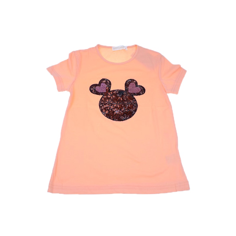 Tricou pentru fete Happy House Minnie Mouse WB-278C, Coral 29646