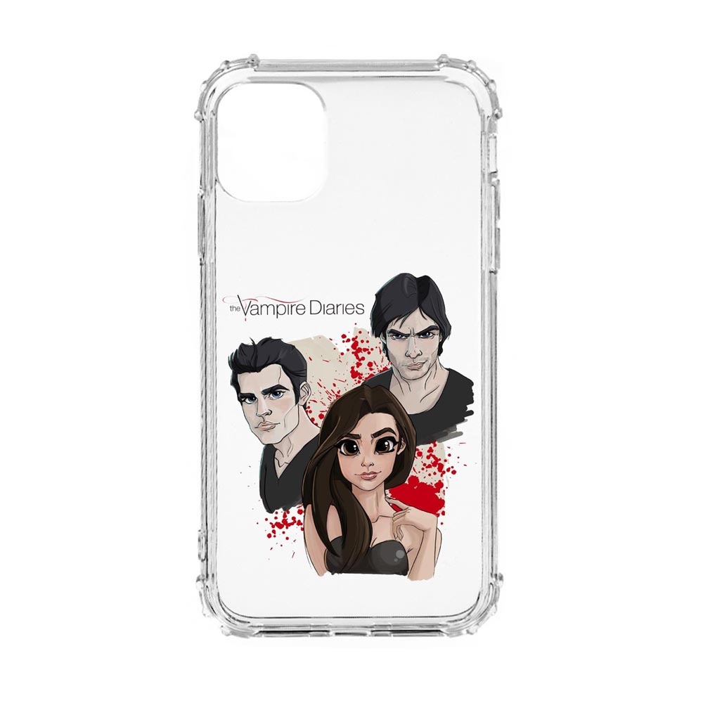 Husa Anti Shock, Compatibila Cu Apple iPhone 12, Vampire Diaries, Silicon Premium, Rezistenta, 578