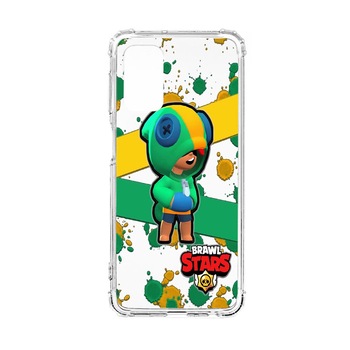 Husa Anti Shock, Compatibila Cu Xiaomi Redmi Note 10S, Brawl Stars Leon, Silicon Premium, Rezistenta, 647 Husa Anti Shock, Compatibila Cu Xiaomi Redmi Note 10S, Brawl Stars Leon, Silicon Premium, Rezistenta, 647