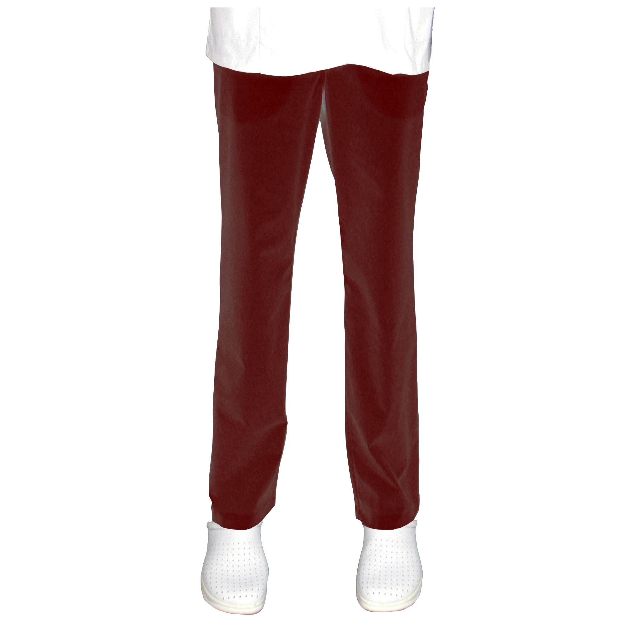 Pantaloni Prima, Unisex, cu elastic si cordon, 2 buzunare, tercot, 65% poliester, 35% bumbac, 170gr/m2, Grena, XS, 1 buc