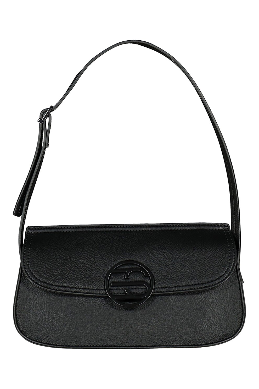 Esprit, Geanta din piele ecologica cu bareta de umar, Negru