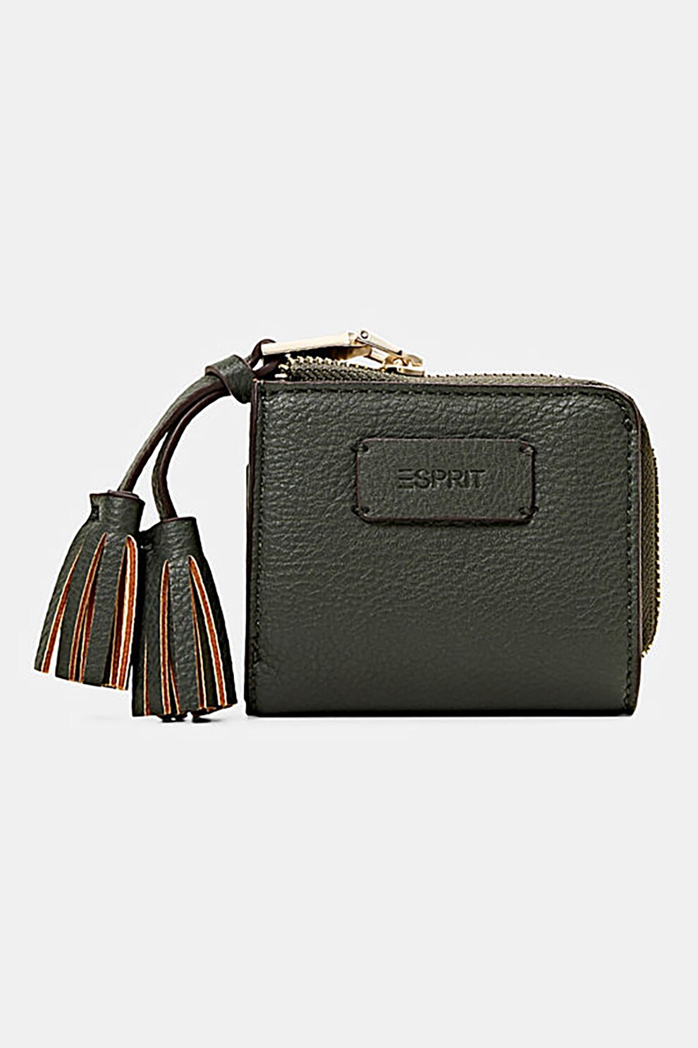 Esprit, Portofel de piele ecologica cu fermoar, Verde militar