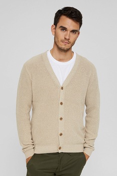 Esprit, Cardigan cu decolteu in V, Bej