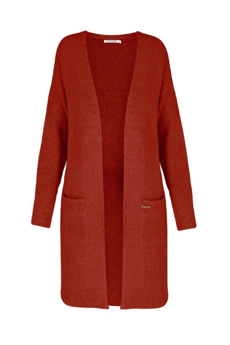 Cardigan S-LONDON, Volcano, Acril/Poliester, Rosu