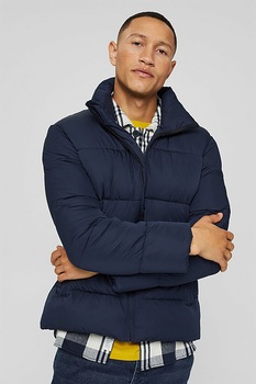 Esprit, Geaca scurta cu vatelina si aspect matlasat, Bleumarin Esprit, Geaca scurta cu vatelina si aspect matlasat, Bleumarin