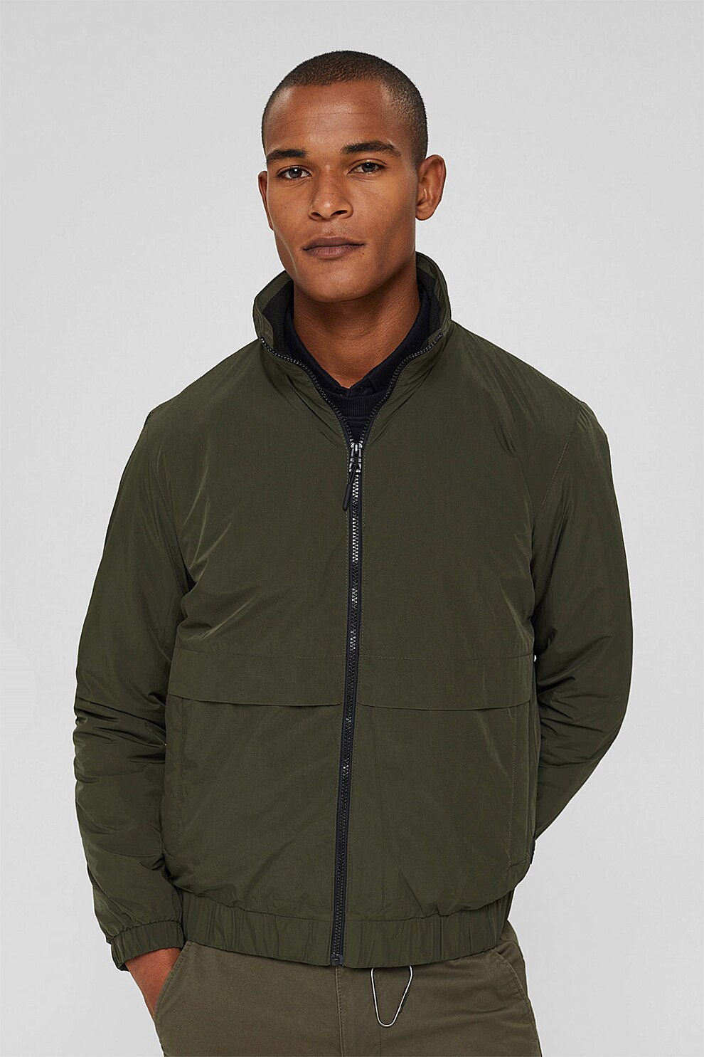 EDC by Esprit, Jacheta usoara regular fit, Verde militar