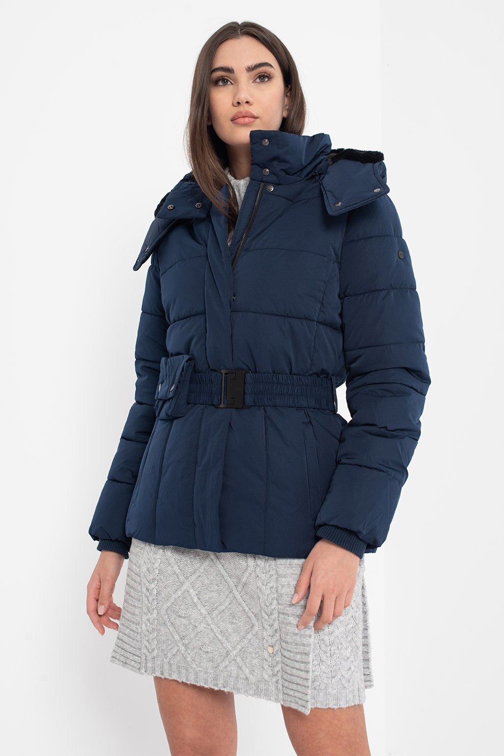 Esprit, Geaca cu vatelina si gluga detasabila, Bleumarin