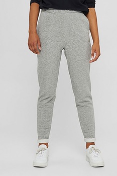 EDC by Esprit, Pantaloni sport slim fit, Gri melange EDC by Esprit, Pantaloni sport slim fit, Gri melange