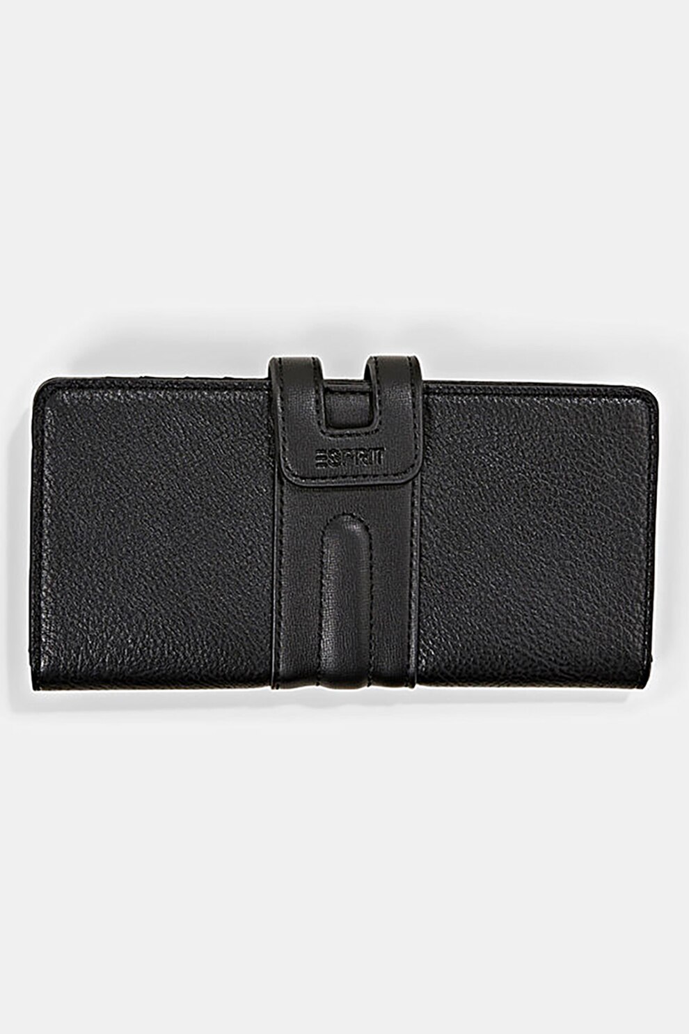 Esprit, Portofel de piele ecologica cu aspect texturat, Negru