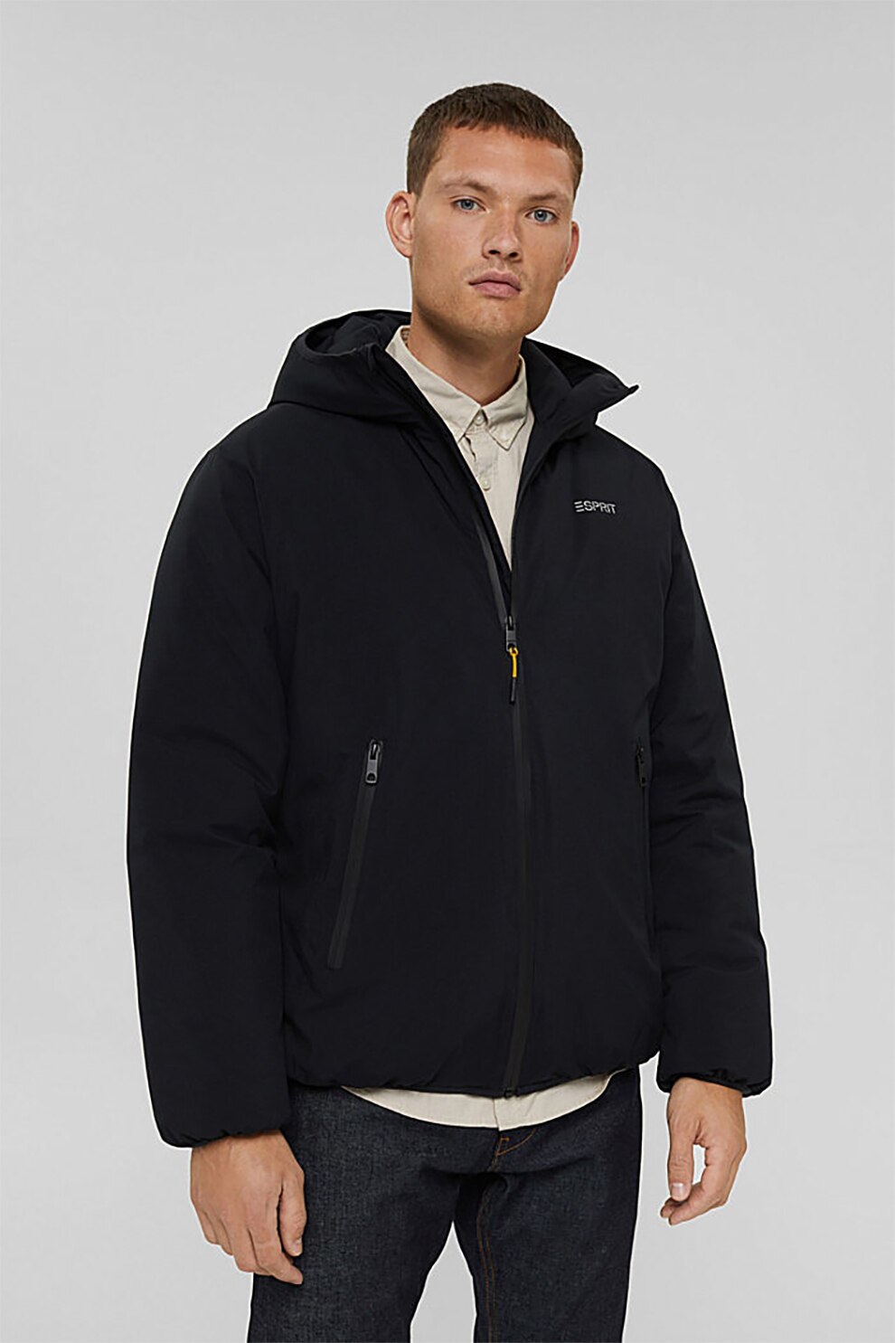 Esprit, Jacheta cu vatelina si gluga, Negru