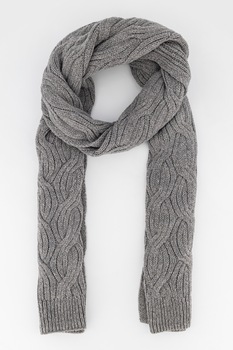 Esprit, Fular circular uni din tricot, Gri inchis Esprit, Fular circular uni din tricot, Gri inchis