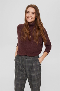 Esprit, Bluza sport cu terminatie usor asimetrica, Visiniu Esprit, Bluza sport cu terminatie usor asimetrica, Visiniu