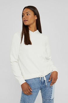 EDC by Esprit, Hanorac cu snur in talie, Alb prafuit EDC by Esprit, Hanorac cu snur in talie, Alb prafuit