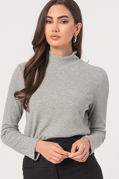 EDC by Esprit, Pulover cu insertii de lurex, Gri cenusa/argintiu EDC by Esprit, Pulover cu insertii de lurex, Gri cenusa/argintiu
