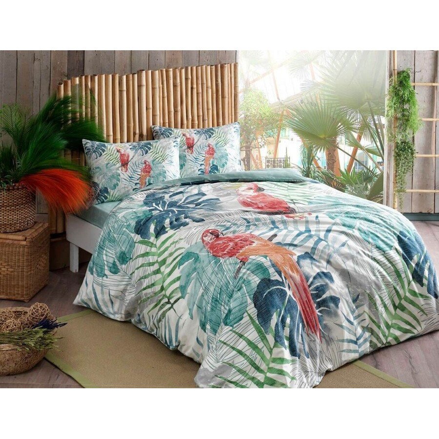 Lenjerie pat dublu satin, TAC, 6 piese, Digital Marion