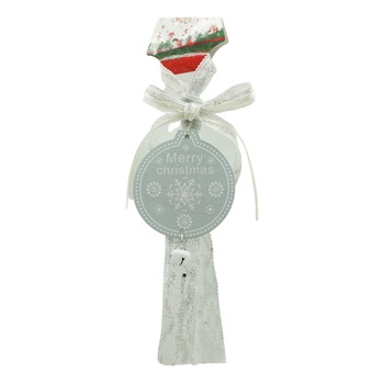 Ornament de brad medalion, Flippy, gri, lemn, 25 cm Ornament de brad medalion, Flippy, gri, lemn, 25 cm