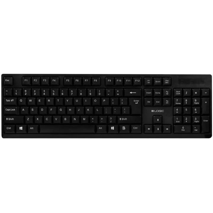 Logic LK-15 billentyűzet, USB, kábel, fekete