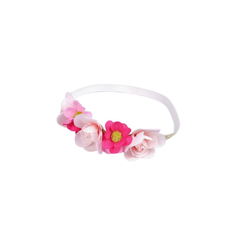 Bentita aurie cu floricele colorate Marime universala