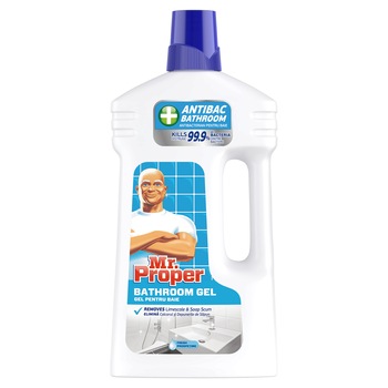 Detergent universal igienizant gel Mr. Proper pentru curatarea suprafetelor din baie, 1 L Detergent universal igienizant gel Mr. Proper pentru curatarea suprafetelor din baie, 1 L