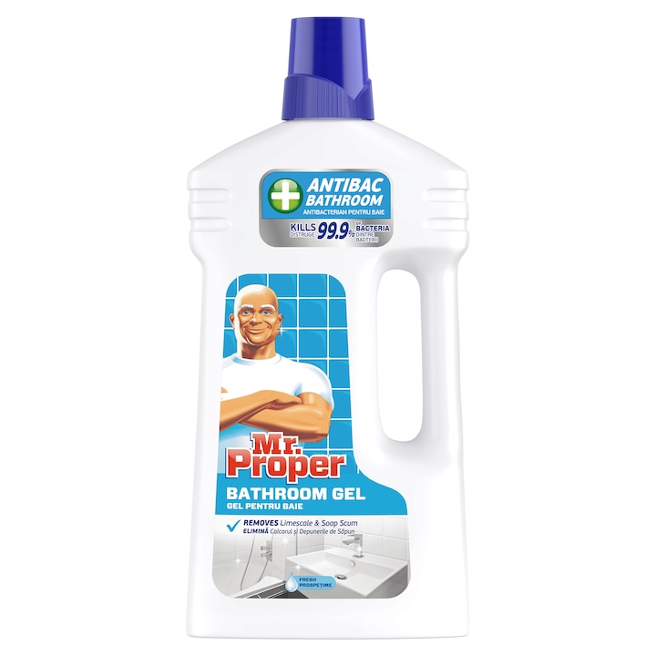 Detergent universal igienizant gel Mr. Proper pentru curatarea suprafetelor din baie, 1 L