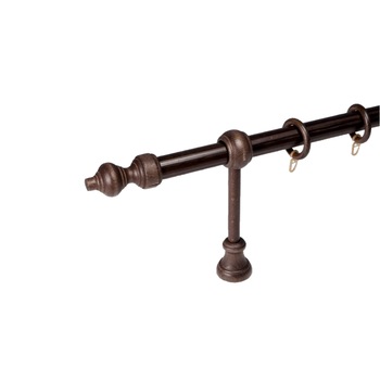 Set galerie simpla lemn lungime intre 151 cm si 200 cm, culoare wenge - design lemn Set galerie simpla lemn lungime intre 151 cm si 200 cm, culoare wenge - design lemn