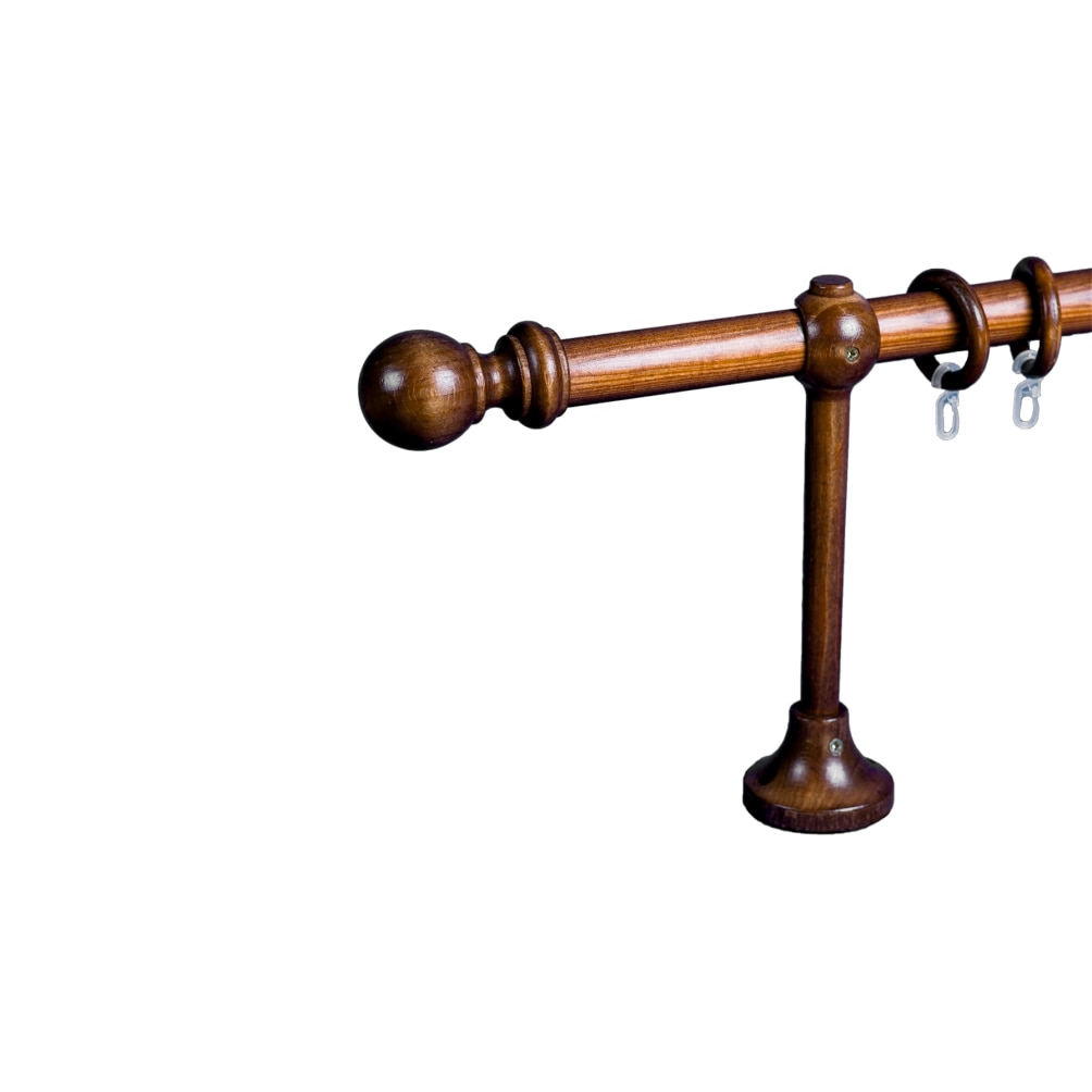 Set galerie simpla lemn lungime intre 151 cm si 200 cm, culoare nuc - design wood