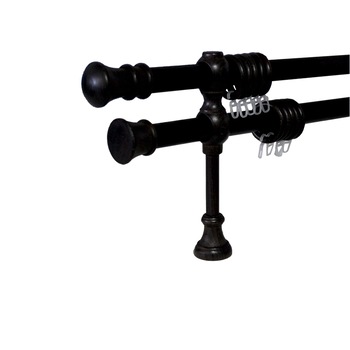 Set galerie dubla lemn lungime intre 51 cm si 100 cm, culoare wenge - design lemn clasic Set galerie dubla lemn lungime intre 51 cm si 100 cm, culoare wenge - design lemn clasic