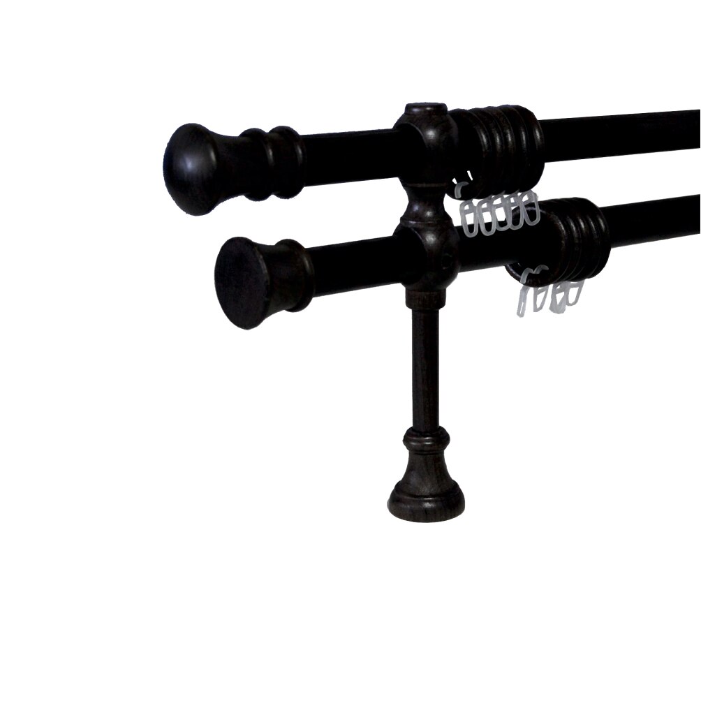 Set galerie dubla lemn lungime intre 151 cm si 200 cm, culoare wenge - design lemn clasic