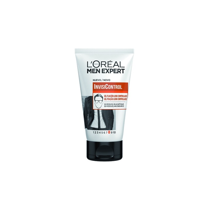 Gel de par L'oreal Men Expert pentru fixare, InvisiControl, 150 ml