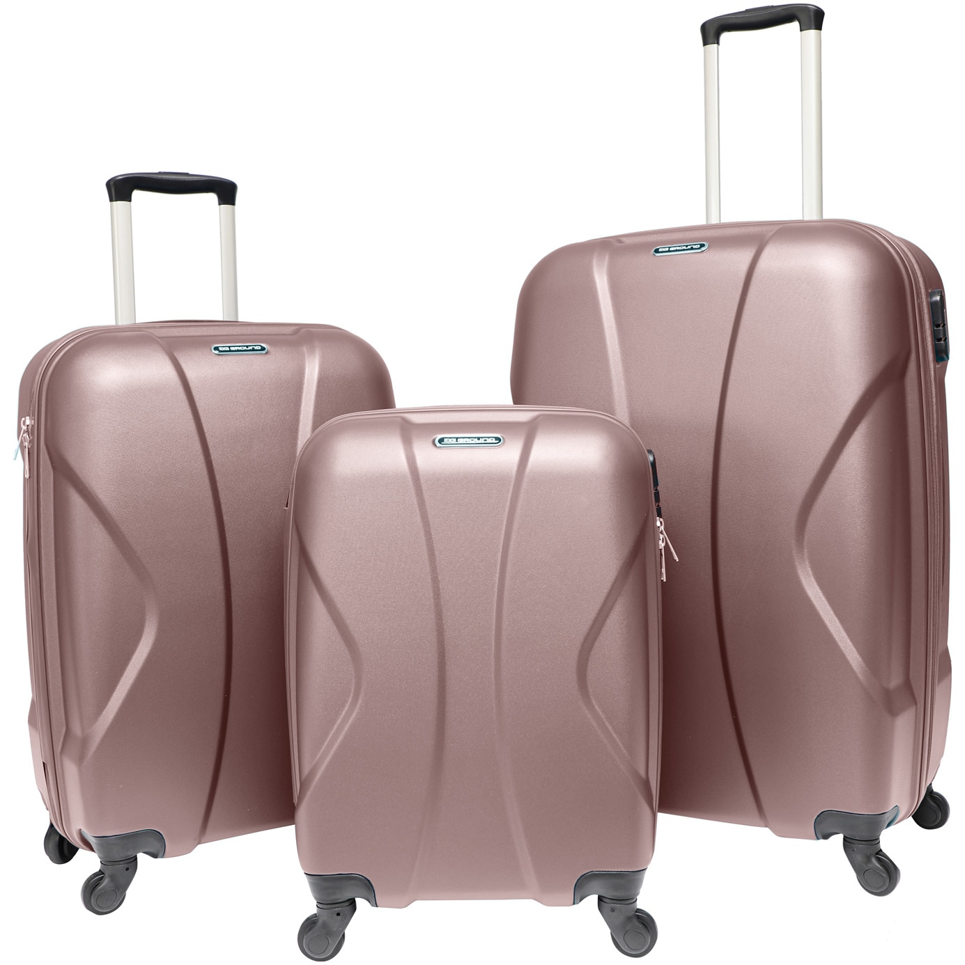 Set 3 trolere BIGGER, ABS, marime S+M+L, culoare bronze