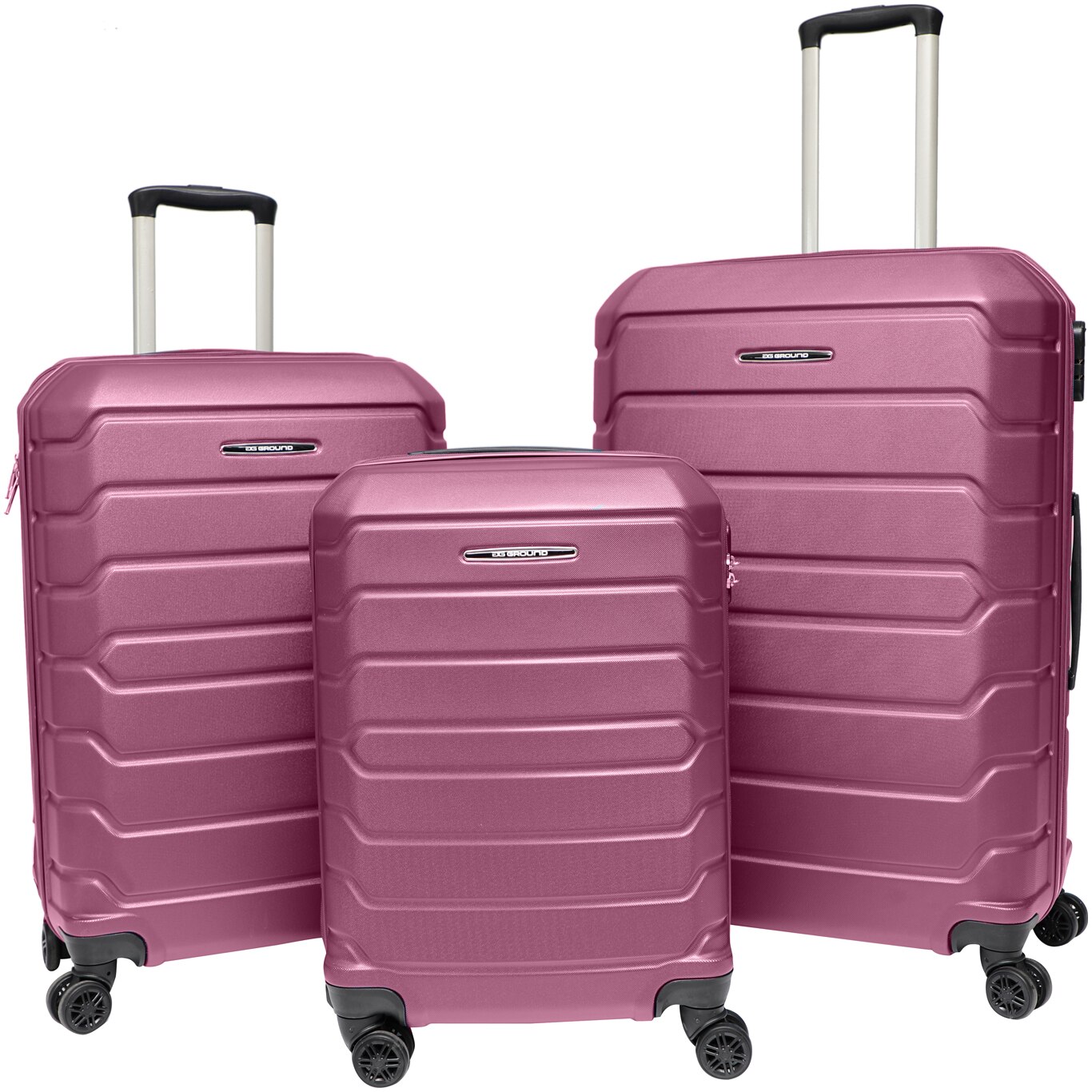 Set 3 trolere CALANTHE, ABS, marime S+M+L, culoare light burgundy