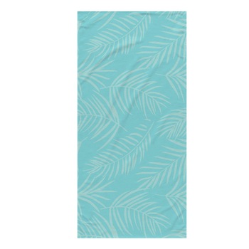 Prosop de plaja jacquard Palm Aglika, 80x160 cm, 100% bumbac, bleu Prosop de plaja jacquard Palm Aglika, 80x160 cm, 100% bumbac, bleu