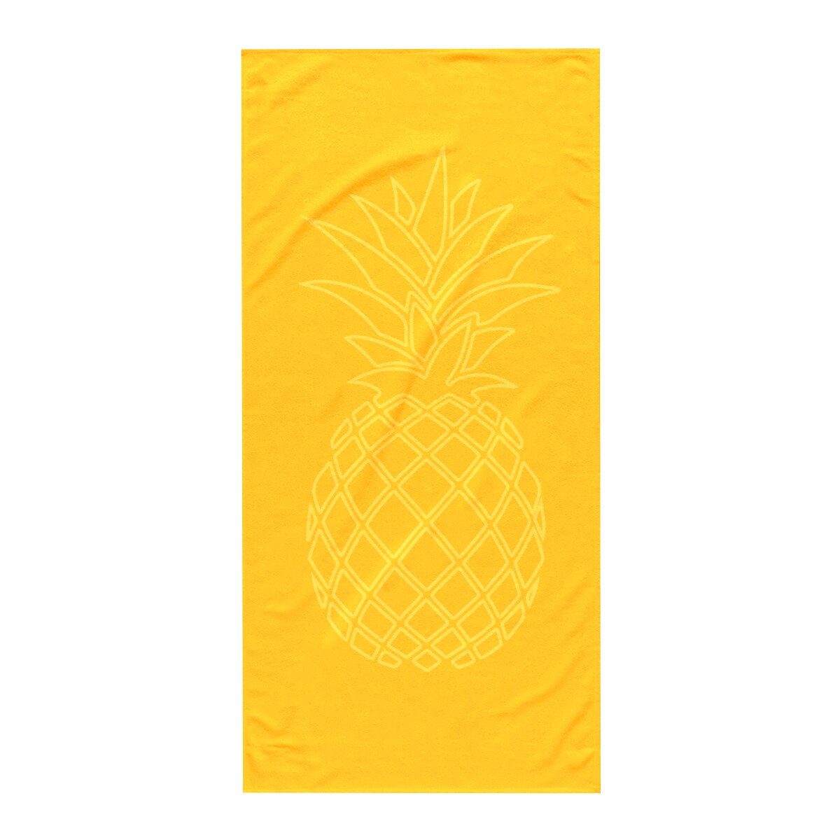 Prosop jacquard Pineapple Aglika, 80x160 cm, 100% bumbac, galben