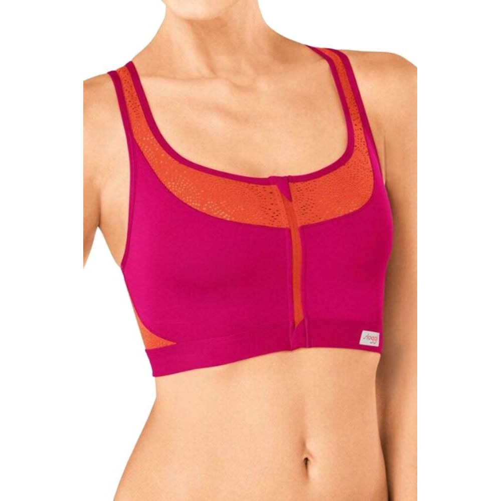 Bustiera pentru sport, Sloggi Women mOve FLY N, Roz aprins/Oranj