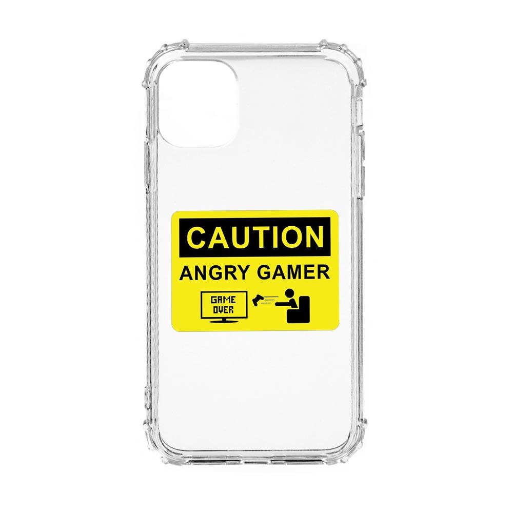 Husa Anti Shock, Compatibila Cu Apple iPhone 12 Mini, Gamer - Angry Gamer, Silicon Premium, Rezistenta, 673