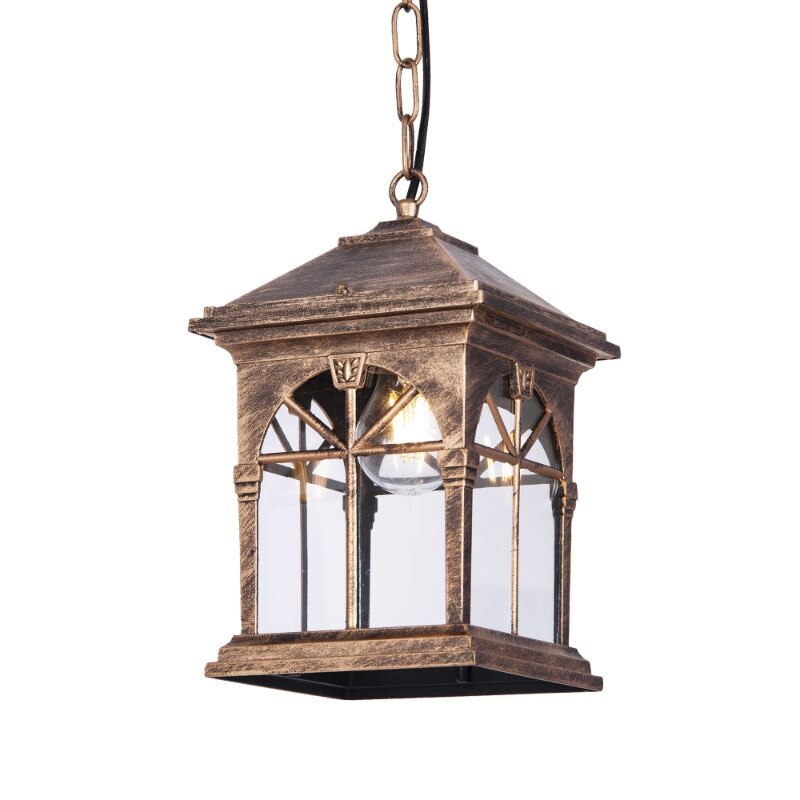 Pendul de exterior Kaja Kerry, 1xE27, 87cm, Maro bronz