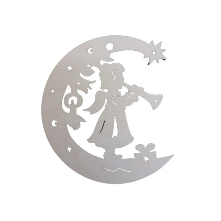 Glob de Craciun cu model cu ingeras 70 x 60 x 3 mm