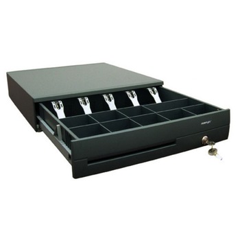 Sertar de bani metalic Posiflex CR-4000-B, 5B/9M, 12-24V, negru Sertar de bani metalic Posiflex CR-4000-B, 5B/9M, 12-24V, negru